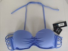 NWT Bikini swim top Macys California Waves sz L Underwire padded periwinkle