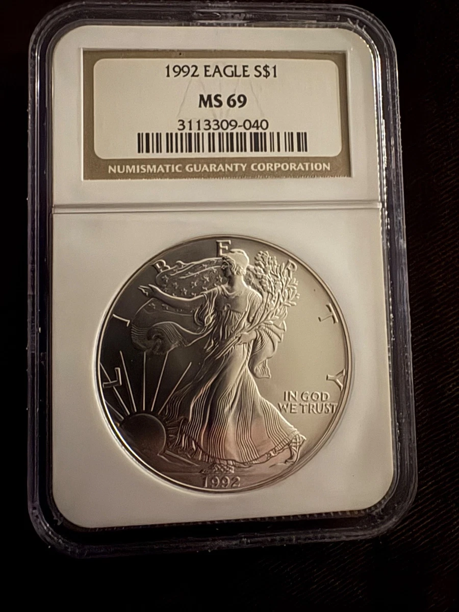 銀高騰】1992年 イーグル銀貨 NGC MS69 AI需要 資産防衛 希少 【公式通販】