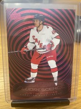 2025 Upper Deck Justin Robidas Fluorescence Red #F-27 Hurricanes