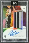 VICTOR WEMBANYAMA 2023-24 TOPPS MERCURY ROOKIE GAME-WORN PATCH AUTO RED FOIL 3/5