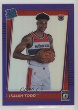 2021-22 Panini Donruss Optic Rated Rookie Purple Prizm Isaiah Todd #187 hn8