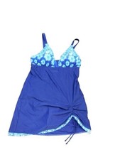 Size L Large One Piece Floral Ruched Side Swimsuit Swim NEW