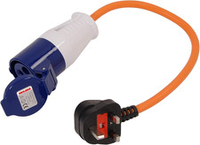 240 V UK CT2898 Caravan to 3 Pin Mains Supply Adaptor Lead Hook up Cable Convert