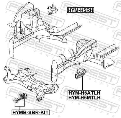 Fits FEBEST HYM-H5RH RIGHT ENGINE MOUNT (HYDRO)   ⭐UK Stock⭐