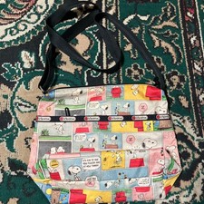LeSportsac x Snoopy Shoulder Bag Large Gusset Anime Print Good Condition
