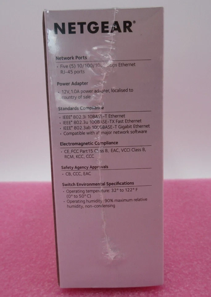 NEW NetGear GS105Ev2 ProSafe 5-Port RJ45 Gigabit Ethernet Managed Desktop Switch - Image 3 of 4