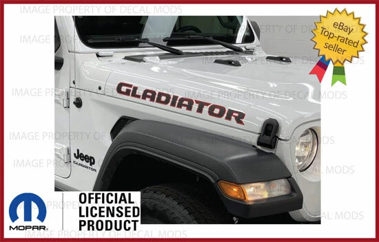 (2x) Calcomanías de vinilo adhesivas gráficas para capó Jeep Gladiator JT 2019-2025 FJ3G0 Foto 3 de 3