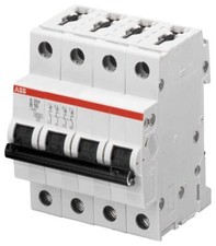 Image of Abb - S204-C16 - Circuit Breaker, Thermal Mag, 4 Pole,16a