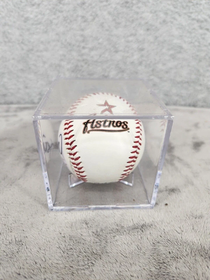 Houston Astros Signed Carlos Corporan +1 Another Signature Ball In Clear Case - Image 2 of 4