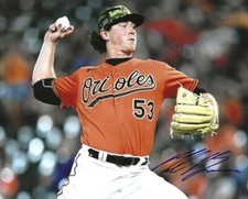 AUTOGRAPHED MIKE BAUMANN  Baltimore Orioles 8x10 Photo W/COA