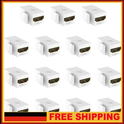 Female To Female Keystone HDMI-Compatible for Wall Plate Outlet Panel (White)