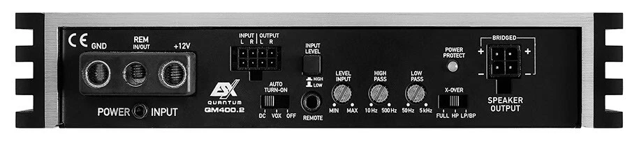 QUANTUM QM MINI VERSTÄRKER ESX QM400.2 2-Kanal Endstufe START STOP CARHIFI 12V - Bild 2 von 3