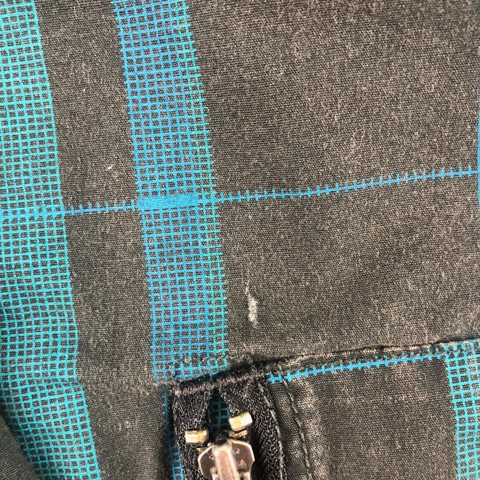 Pantalones Cortos OP Ocean Pacific Niños 12 Negro Azul Cuadros Bolsillo Carga 28x11 Foto 4 de 4