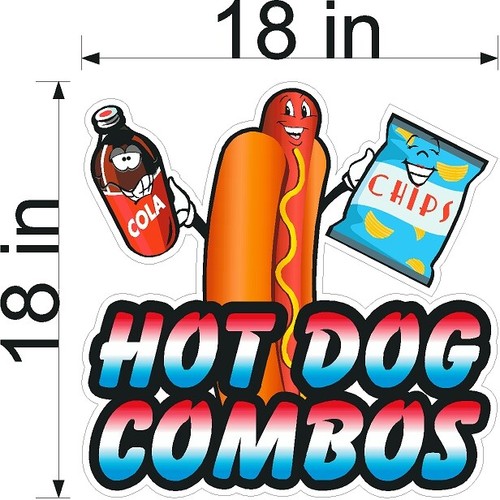 HOT DOG COMBOS VINYL DECAL (CHOOSE A SIZE)  - Picture 4 of 7