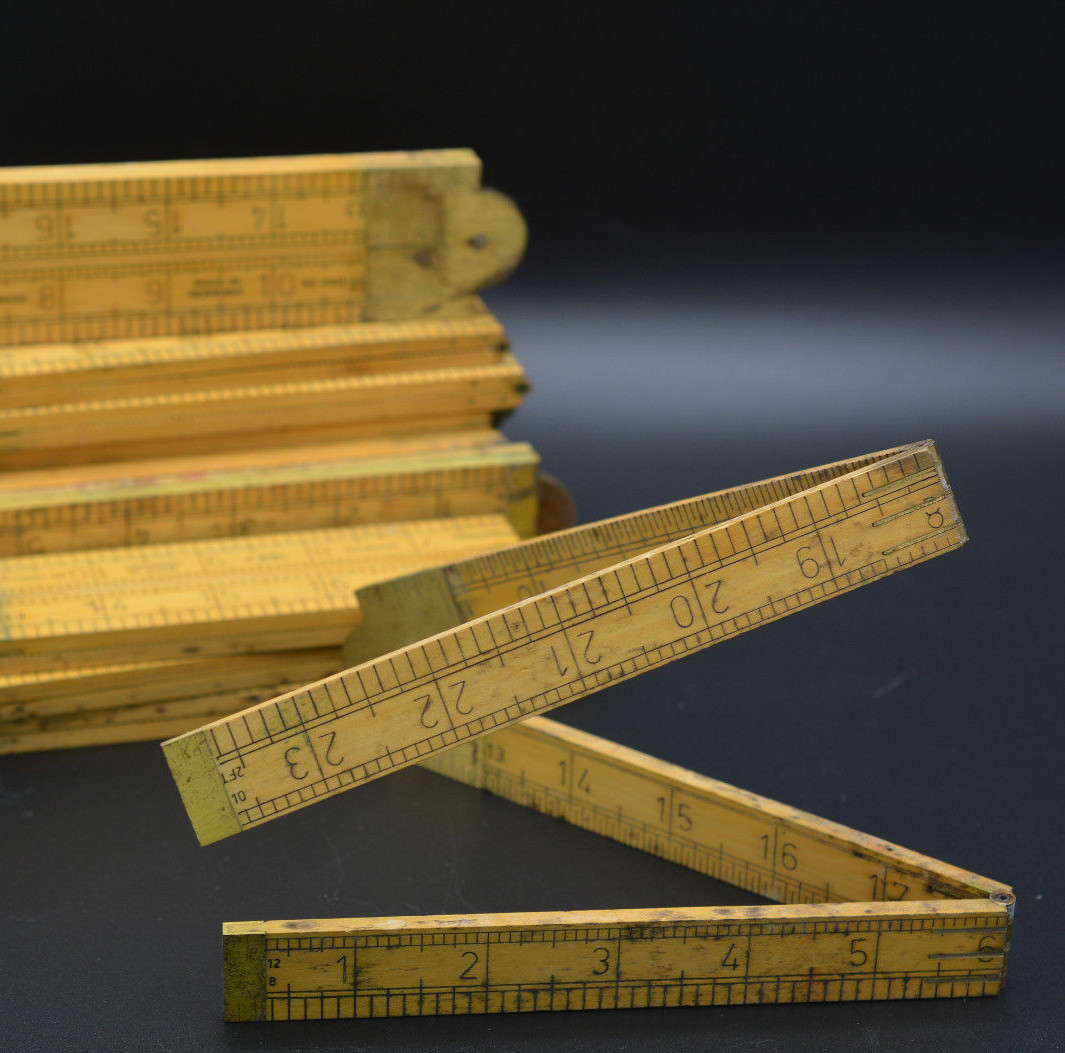 Long Old Ruler Antique Ruler Stock Photos VINTAGE OLD SCHOOL RULER WOODEN METRIC AND
