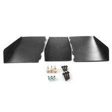 Universal Rear Diffuser 4 Shark Fins Under Bumper Splitter Unpainted Black ABS