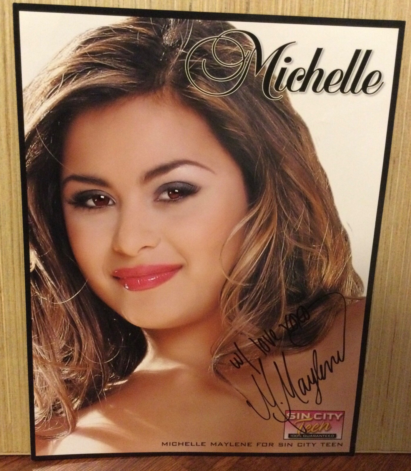 MICHELLE MAYLENE SIGNED ADULT FILM STAR PORN PORNSTAR 8X10 SLICK AVN LAS  VEGAS | eBay