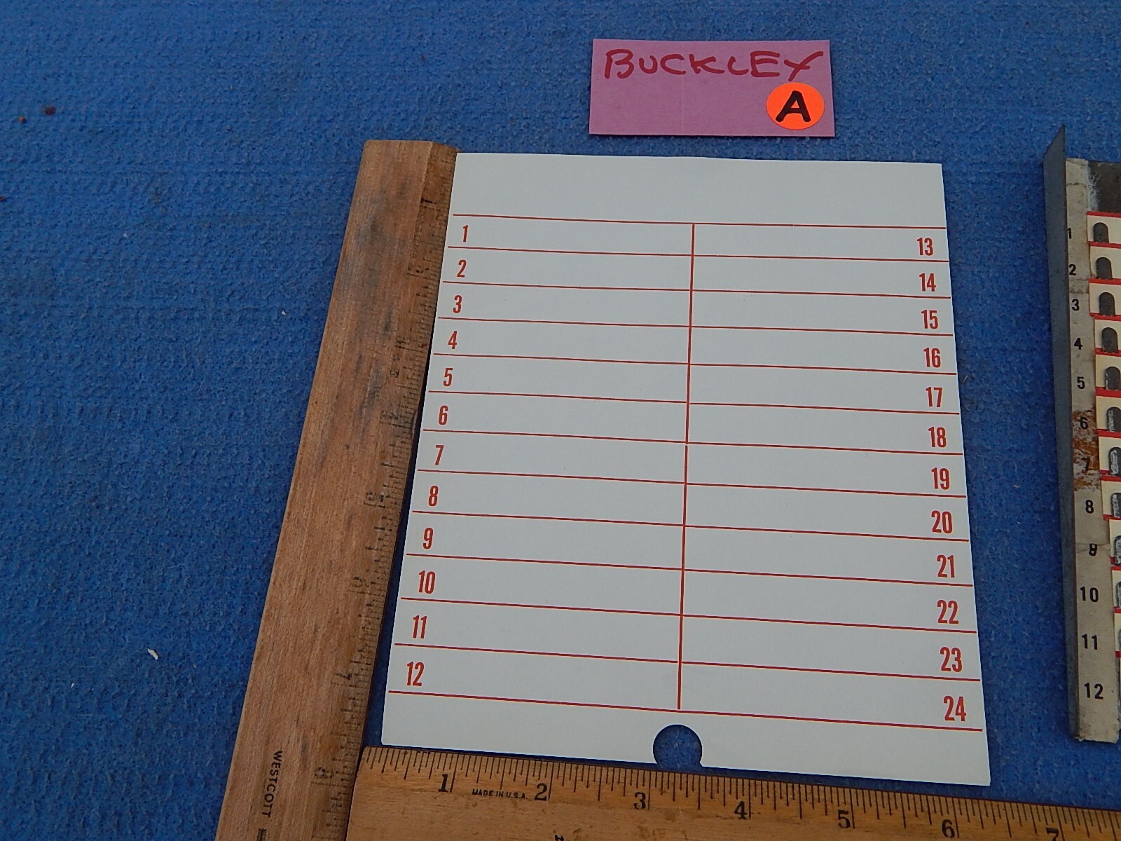 blank title strip cards 78 rpm special for Buckley Music Box - 25 ...