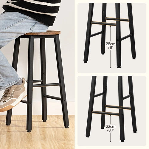 HOOBRO 2er Set Barhocker Barstuhl Tresenhocker Küchenhocker Hocker Thekenstuhl - Bild 26 von 58