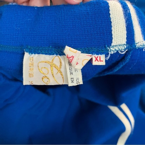 Vintage Olympia Track Suit Mens XL Blue Acrylic Knit Sweatpants Jogger Jacket - Picture 8 of 16