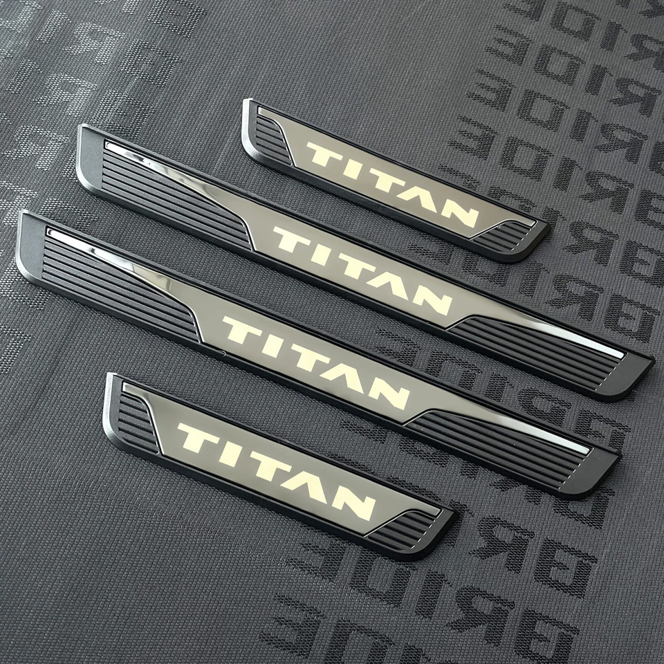 For  Nissan TITAN Accessories Car Door Scuff Sill Cover Plate Protector Trim2024 - Image 3 of 4