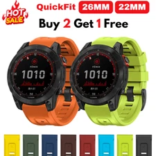QuickFit 22mm 26mm Strap for Garmin Epix Gen 2 Silicone Band for Garmin Watches