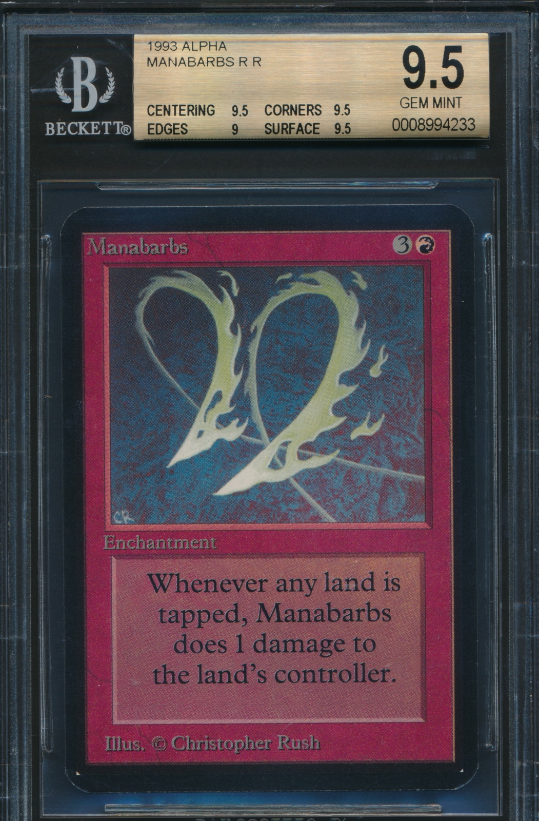 Alpha Manabarbs BGS 9.5 Graded Magic MTG (4233) -magicgraders-