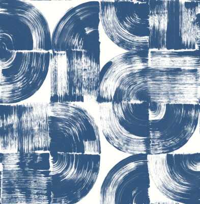 4014-26407 Giulietta Blue Painterly Geometric Abstract