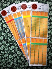  4 Lot   153-8 Row REGULAR "NOT Sure" TIP BOARD 101-118 Pull Tab Jar Ticket