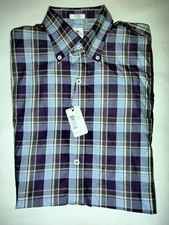 Peter Millar Long Sleeve Dress Shirt Medium Maroon Plaid