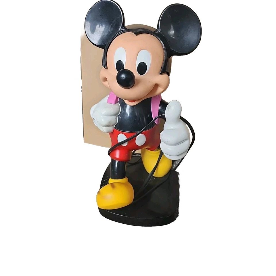 Vintage Disney 1980s Tyco Mickey Mouse Pink Backpack Push Button Phone Telephone - Image 2 of 4