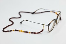 Handmade Natural Baltic Amber Beaded Sunglass Chain Genuine Amber Glasses Chain