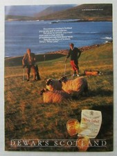 Publicité Whisky écossais DEWARS "White Label" 1991 - Scotland Golf Sheep