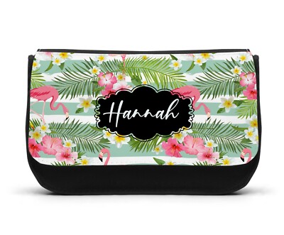 Personalisiertes Federmäppchen Mädchen Schminktasche Tropical Flamingo Schule Weihnachten Füller