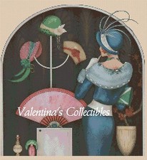 Art Deco Lady in Hat Shop Counted Cross Stitch Chart No. 1-146A 