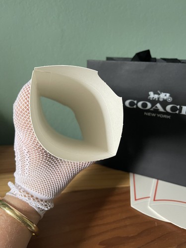 COACH Black Shopping Bag 10.75x8x5” + 3 White Boxes 6x5” - Picture 5 of 6