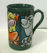 COLLECTIBLE Disney Store "Winnie The Pooh" Tigger Tall Green 3D Embossed Mug Cup