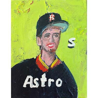 Jim Deshaies Original Acrylic on Canvas 8x10 by Sergio Santos @ElSantosWorld