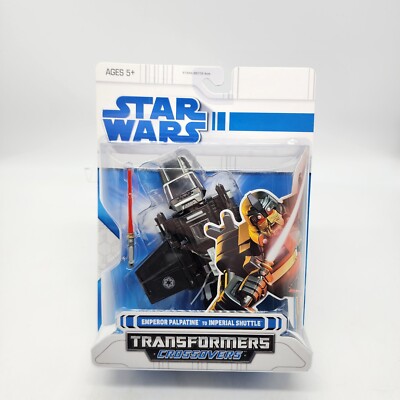Star Wars Transformers Crossovers Emperor Palpatine to Imperial Shuttle NEW 2008