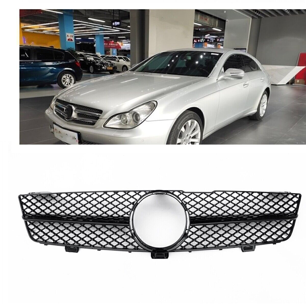 For 2009 2010-2011 Benz W219 CLS CLASS Car Front Grille Grill  1PC BLK GA