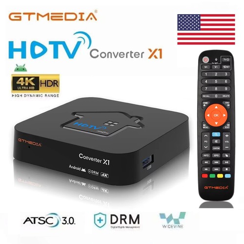 GTMedia 4K ATSC 3.0/1.0 Ch 2---36 Over-the-Air DRM Smart TV Tuner Box DVR WiFi