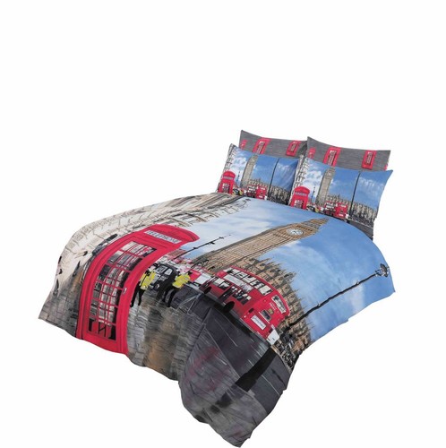 Printed Duvet Cover Bedding Set Reversible Quilt Covers Winter Summer Bedding - Picture 17 of 29