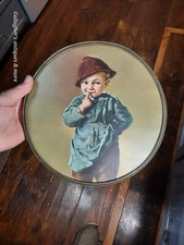 VICTORIAN ERA MISCHIEVOUS BOY Chimney Fireplace Decoration Stove FLUE COVER 