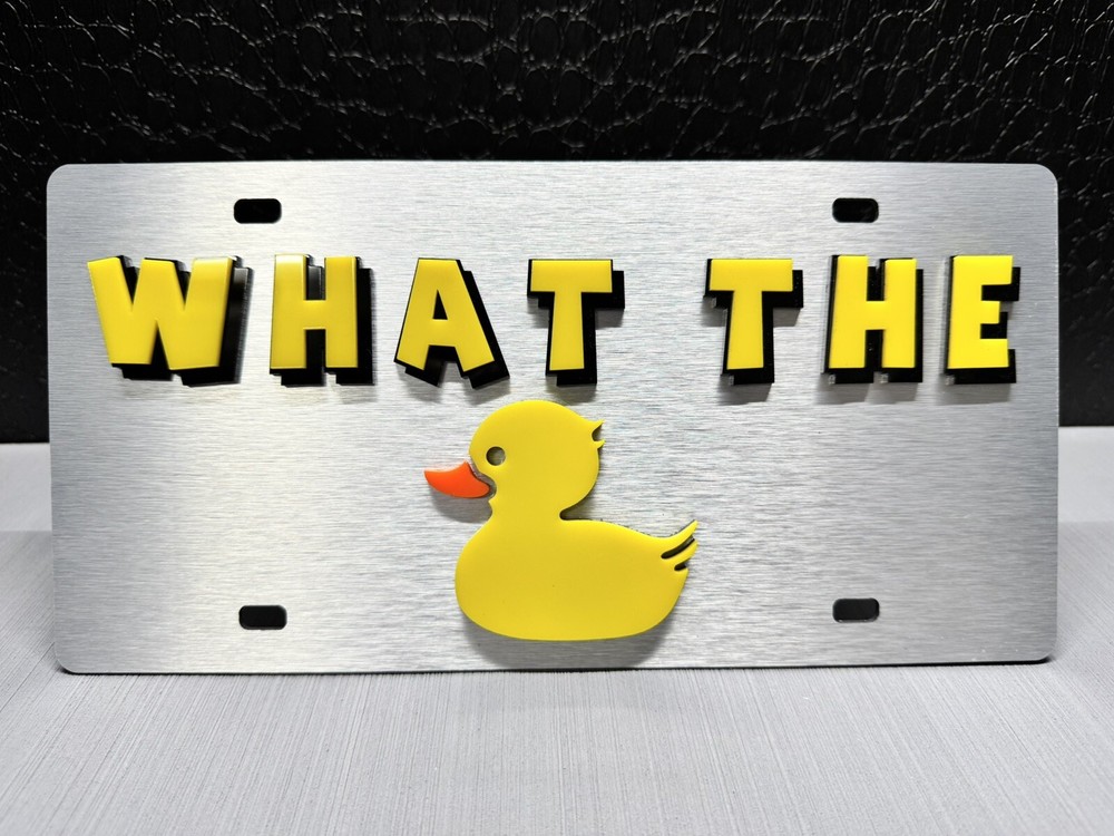 JEEP Duck 3D Vanity License Plate Car Tag Ducking Duck Duck What the Duck Gift