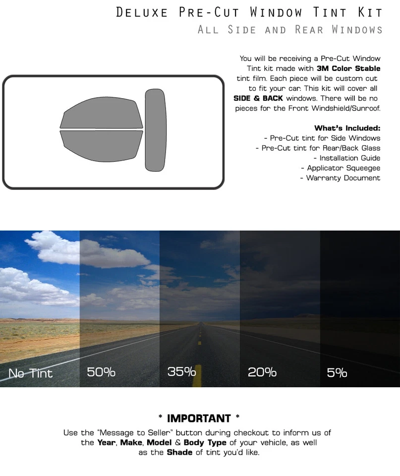 Película tinte ventana precortada 3M color estable para Nissan 350Z 2004-2008 convertible Foto 3 de 4