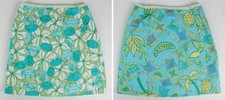 Lilly Pulitzer Girls 12 Reversible Wrap Skirt Macadamia Nuthouse Crab Cake Exc