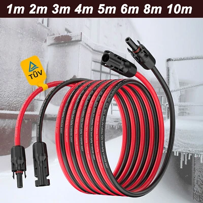 TEOV Solarkabel 4mm²/6mm² Verlängerungskabel PV Kabel Leitung Photovoltaik PV-Anlage