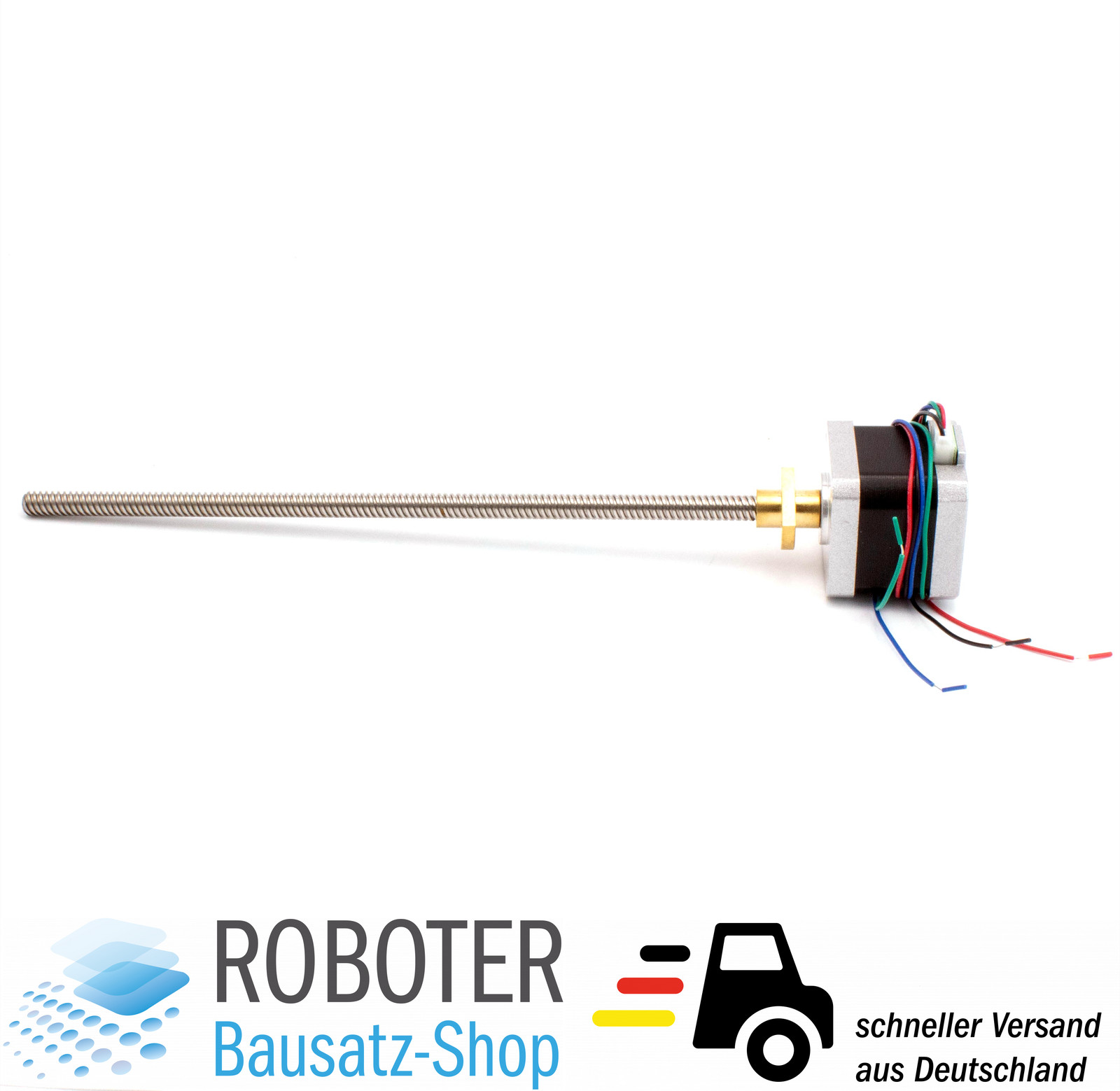 Wantai Nema 17 Schrittmotor 42BYGHW609L250-X-300 Trapezgewinde Spindel T8X8