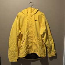 Nike Men's Yellow Windbreaker Jacket Size Small
