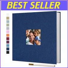 Customizable 60-Page Linen Photo Album For Cherished Memories - Self-Adhesive